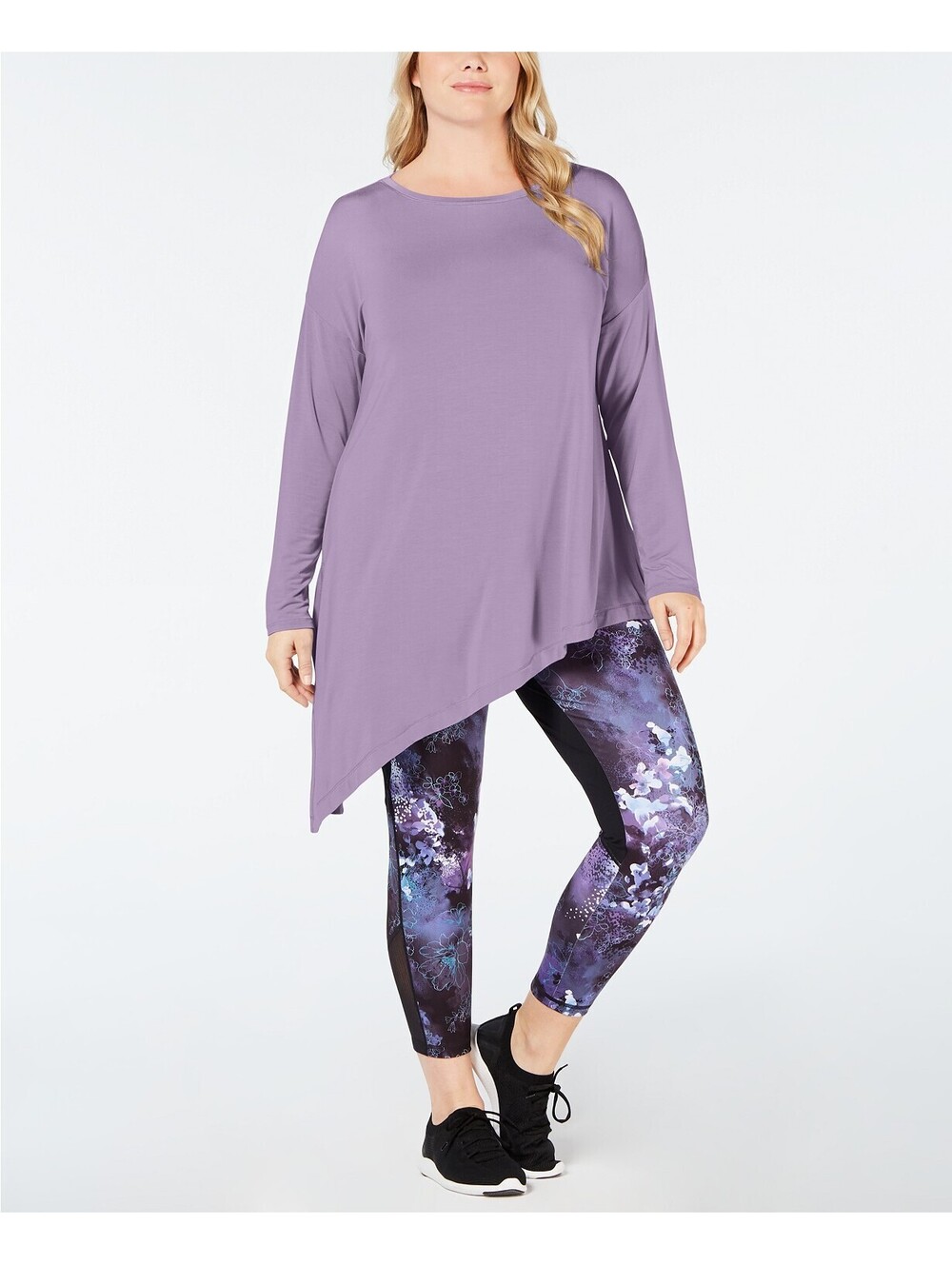 Ideology Womens Plus Size Asymmetrical Top Size 2X